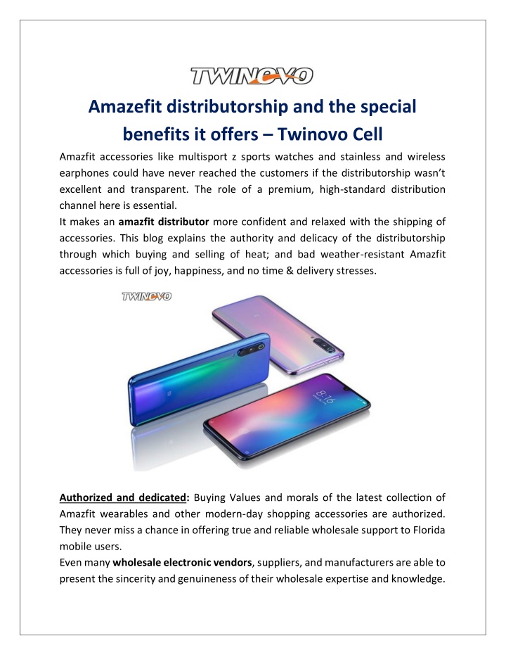amazefit distributorship and the special benefits