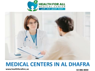MEDICAL CENTERS IN AL DHAFRA pptx