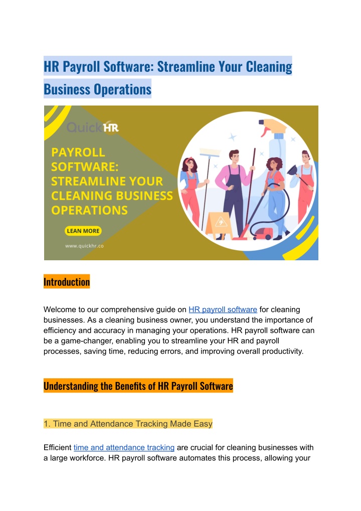 hr payroll software streamline your cleaning