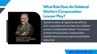 What Role Does An Oakland Workers Compensation Lawyer Play