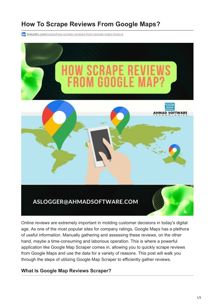 how to scrape reviews from google maps
