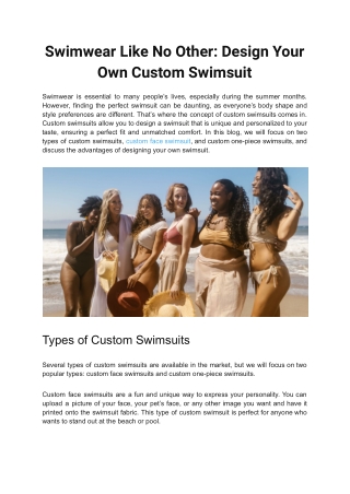 Swimwear Like No Other_ Design Your Own Custom Swimsuit