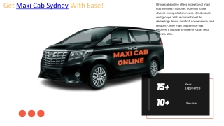Book Maxi Cab Sydney