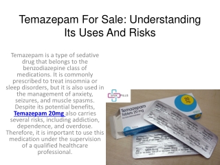 temazepam for sale understanding its uses and risks