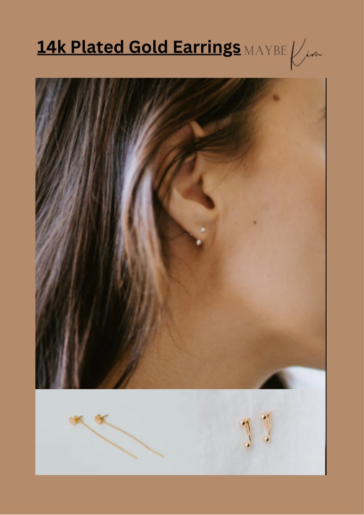 14k plated gold earrings