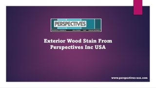Exterior Wood Stain