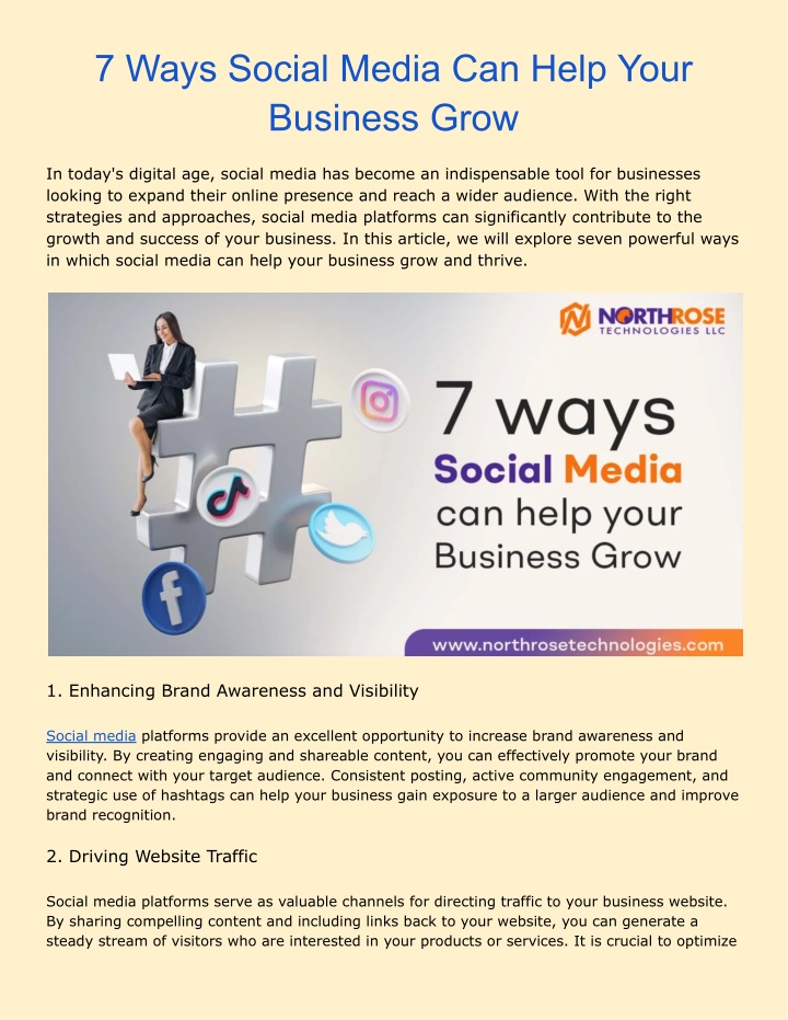7 ways social media can help your business grow