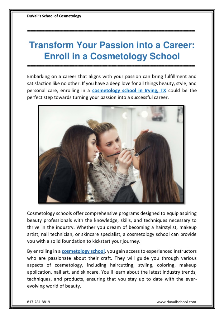 duvall s school of cosmetology
