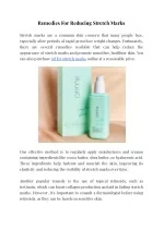 Remedies For Reducing Stretch Marks - slide 1