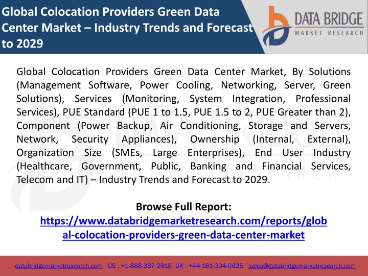 global colocation providers green data center