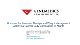 Hormone Replacement Therapy and Weight Management in Atlanta