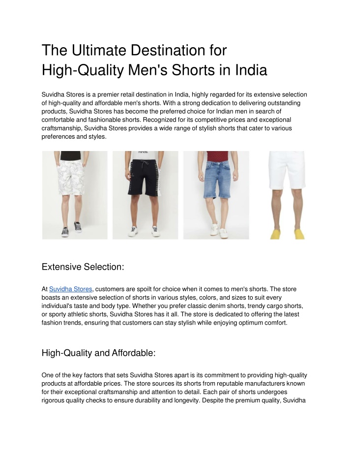 the ultimate destination for high quality men s shorts in india