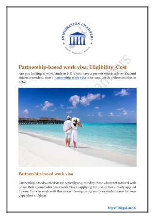 partnership based work visa eligibility cost