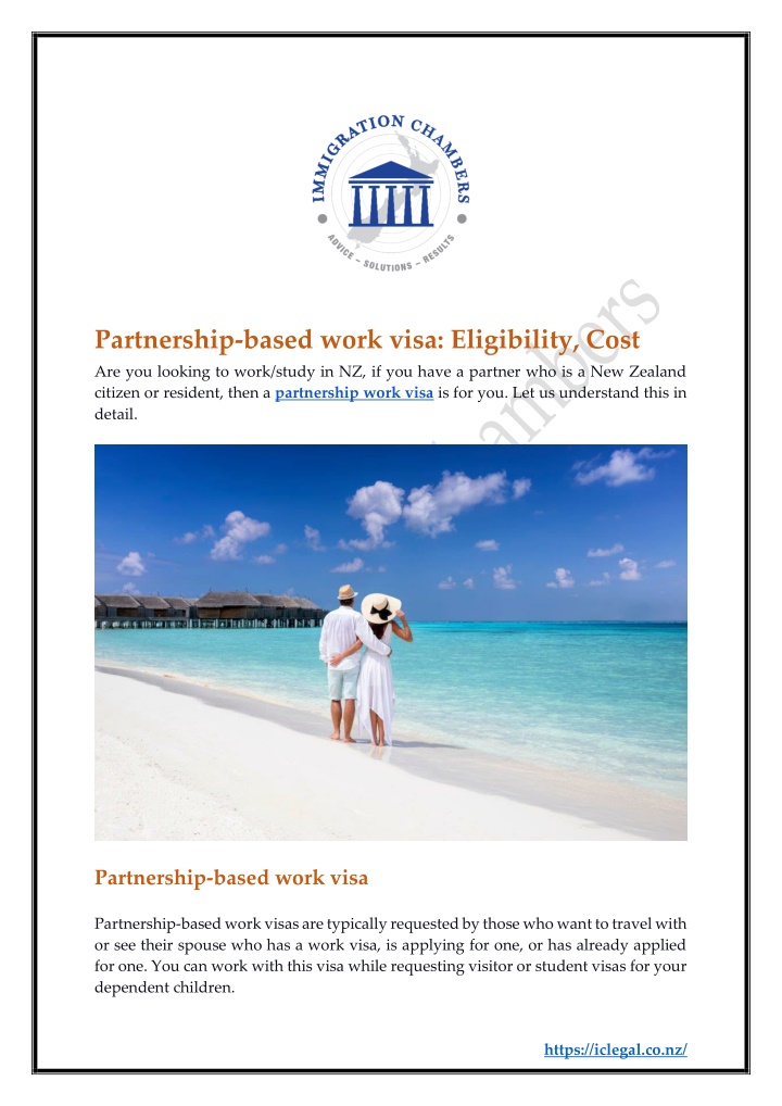 partnership based work visa eligibility cost