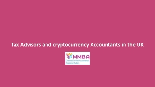 Tax Advisors and cryptocurrency Accountants in the UK