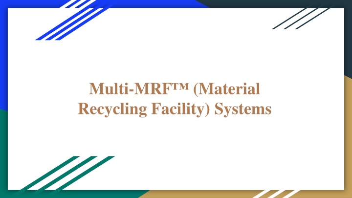 multi mrf material recycling facility systems