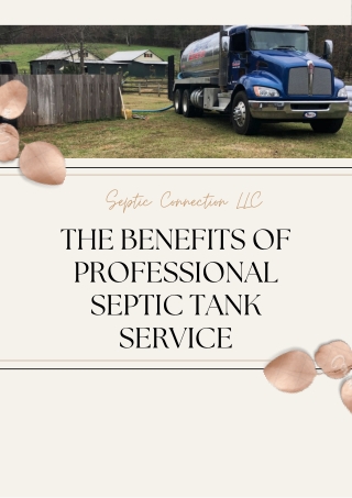 The Benefits of Professional Septic Tank Service