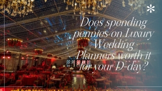Things you should be aware of before selecting a wedding planner.
