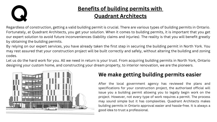 benefits of building permits with quadrant