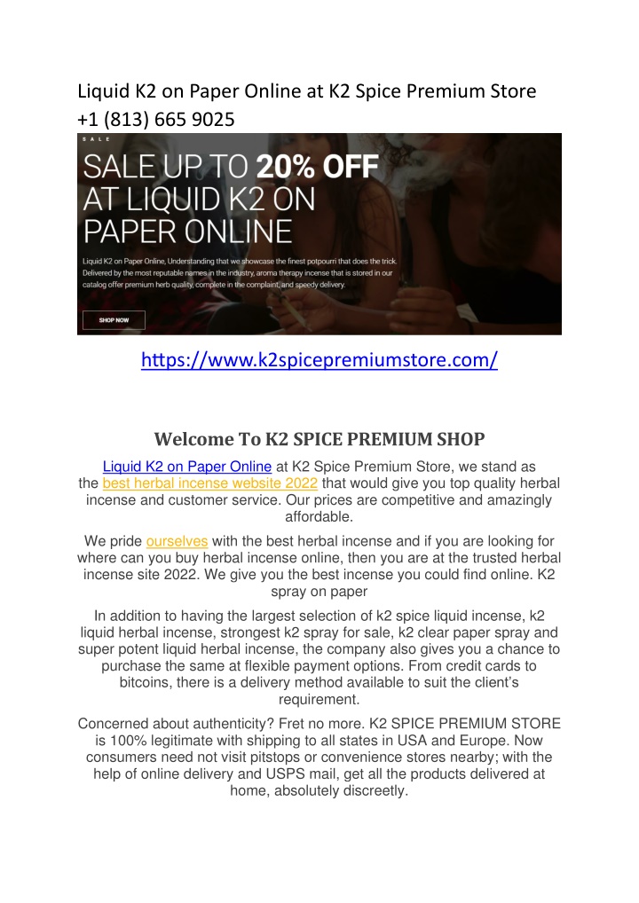 liquid k2 on paper online at k2 spice premium
