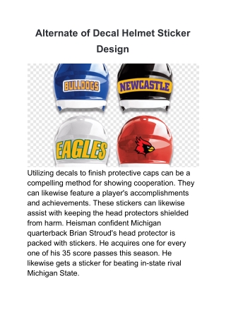 alternate of decal helmet sticker design