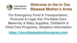 Get the best financial legal advice NGOs - In Our Blessed Mother’s Arms