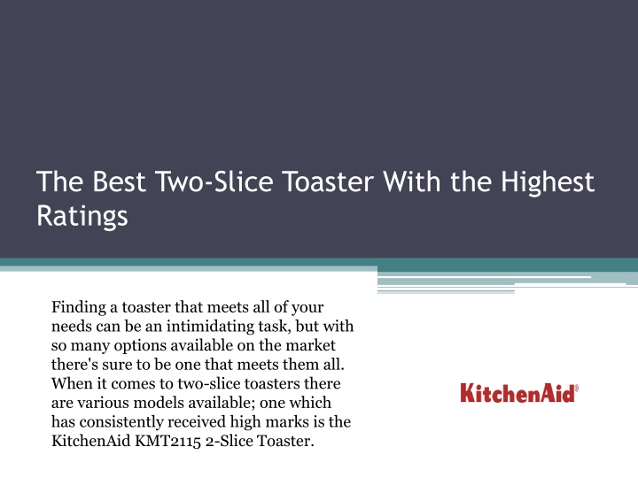 PPT The Best TwoSlice Toaster With the Highest Ratings PowerPoint