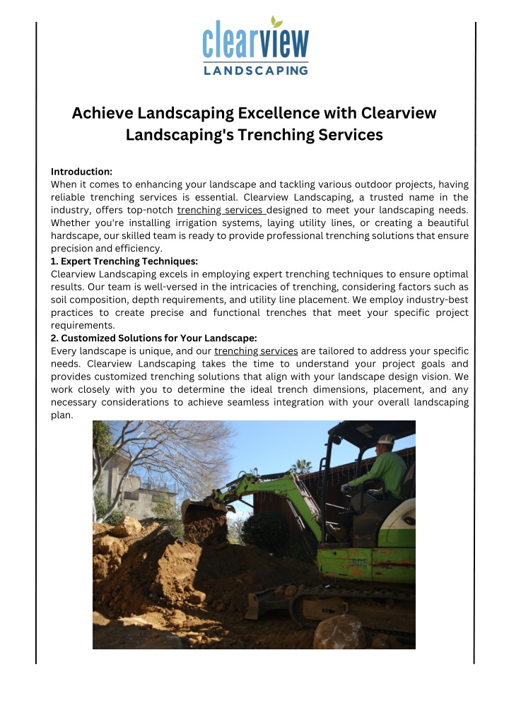 achieve landscaping excellence with clearview