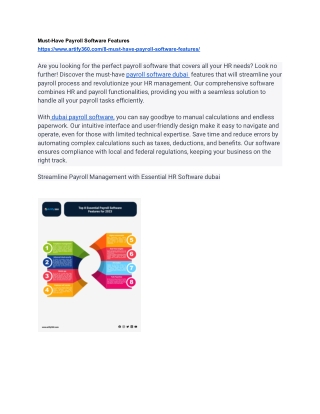 must have payroll software features https