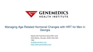 Managing Age-Related Hormonal Changes with HRT for Men in Georgia
