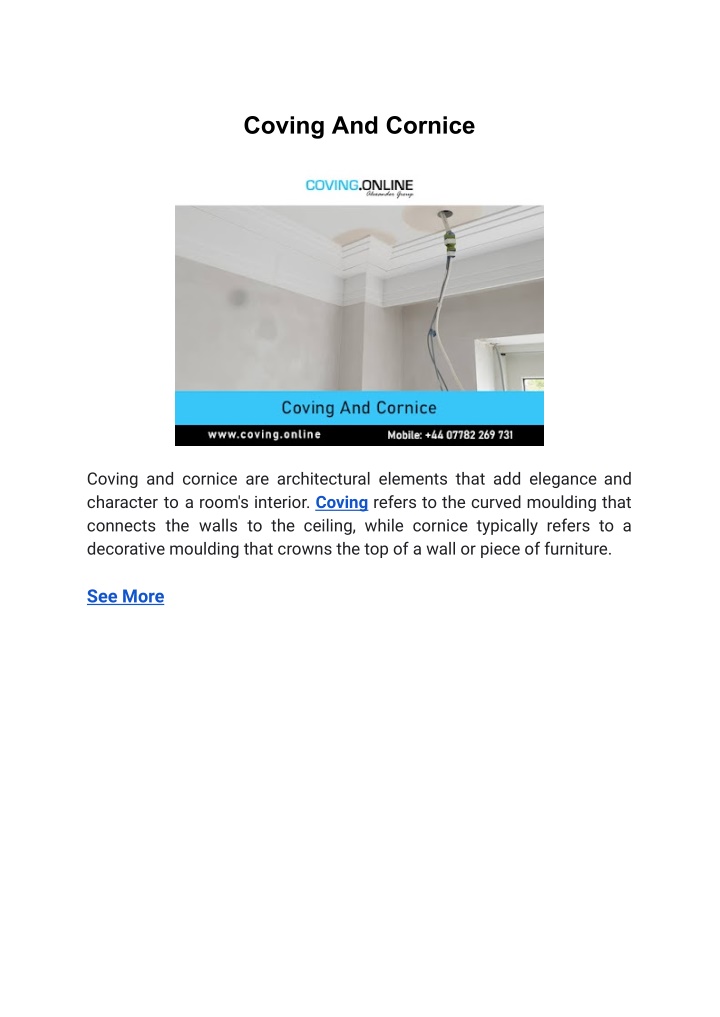 coving and cornice