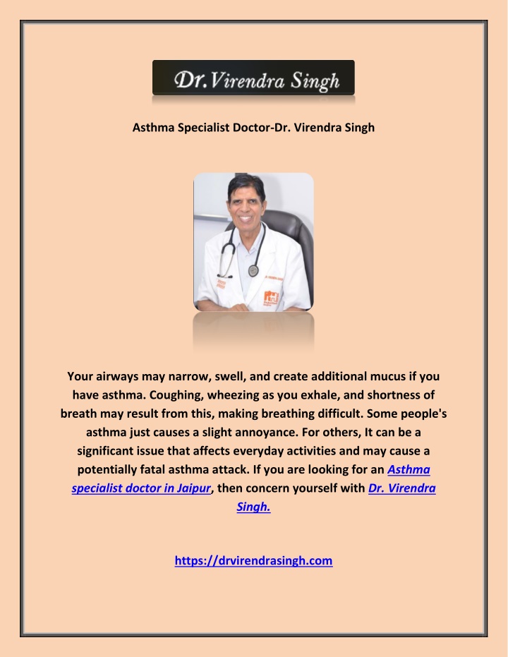 asthma specialist doctor dr virendra singh