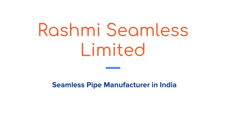 rashmi seamless limited