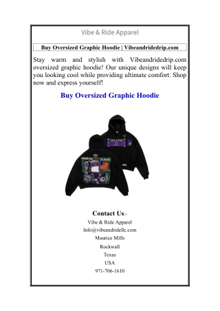 Buy Oversized Graphic Hoodie  Vibeandridedrip.com