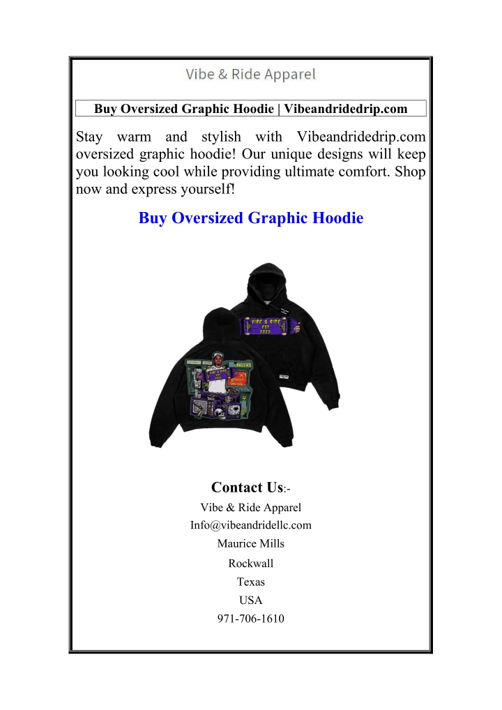 buy oversized graphic hoodie vibeandridedrip com