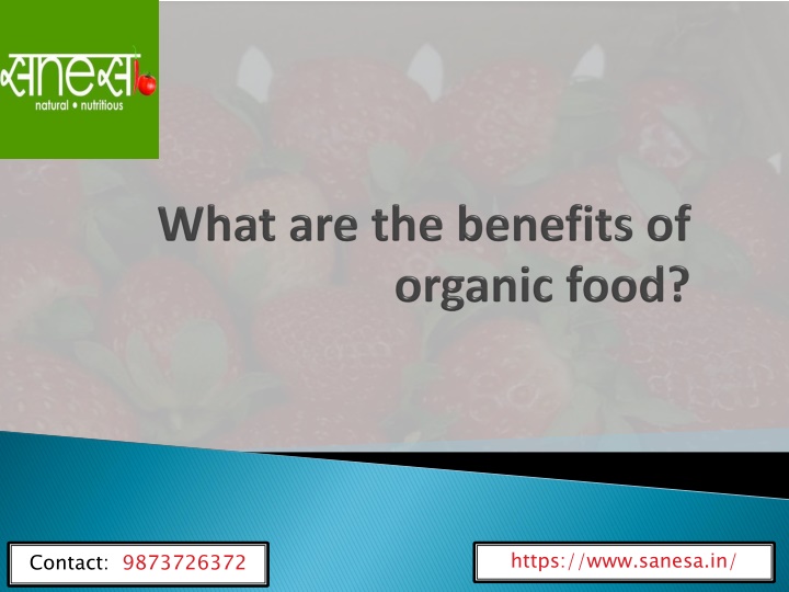 what are the benefits of organic food