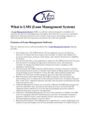 What is LMS (Loan Management System)