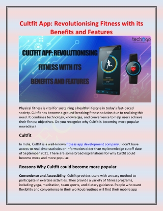 cultfit app revolutionising fitness with