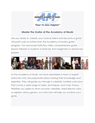 Master the Guitar at the Academy of Musik