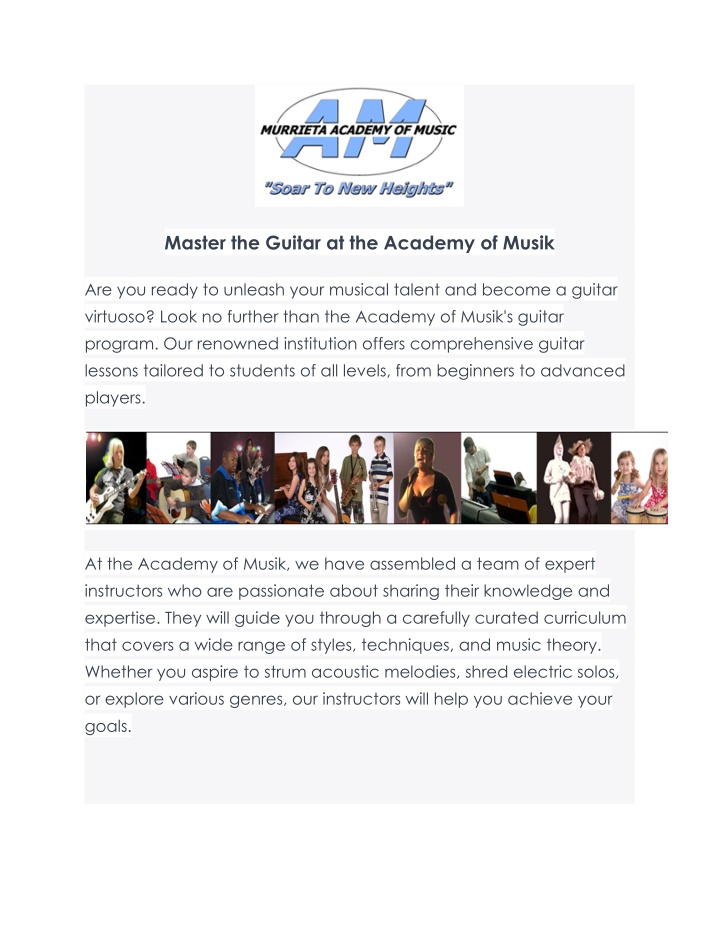 master the guitar at the academy of musik
