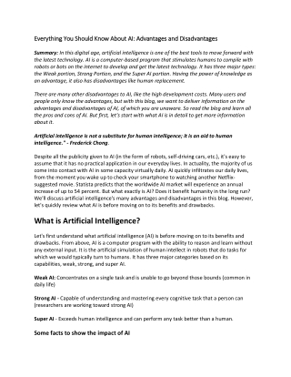 Advantages and Disadvantages of AI: Know Each in Detail