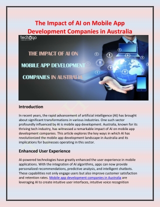 the impact of ai on mobile app development