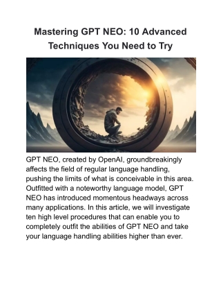 mastering gpt neo 10 advanced techniques you need