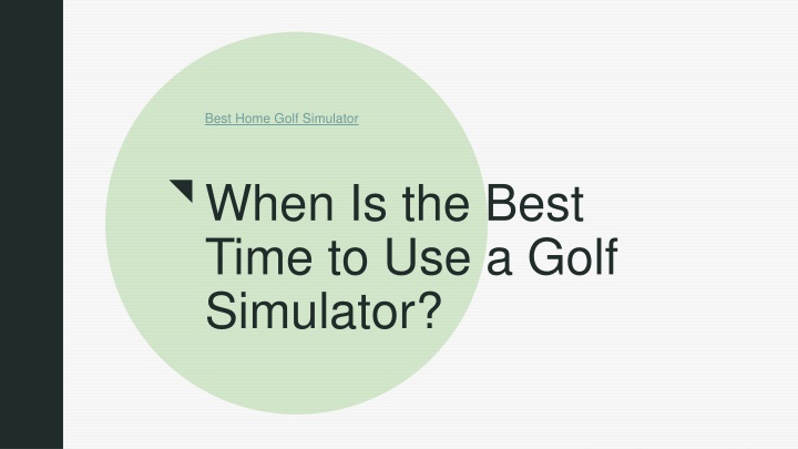 best home golf simulator