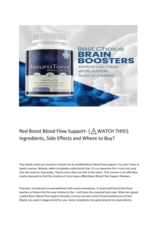 Red Boost Blood Flow Support