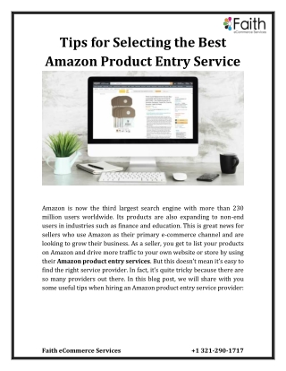 tips for selecting the best amazon product entry
