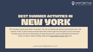 Best Summer Activities in New York