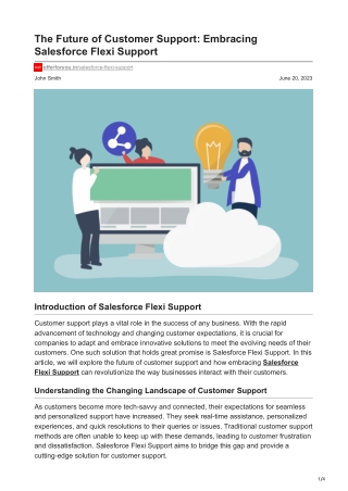 The Future of Customer Support Embracing Salesforce Flexi Support