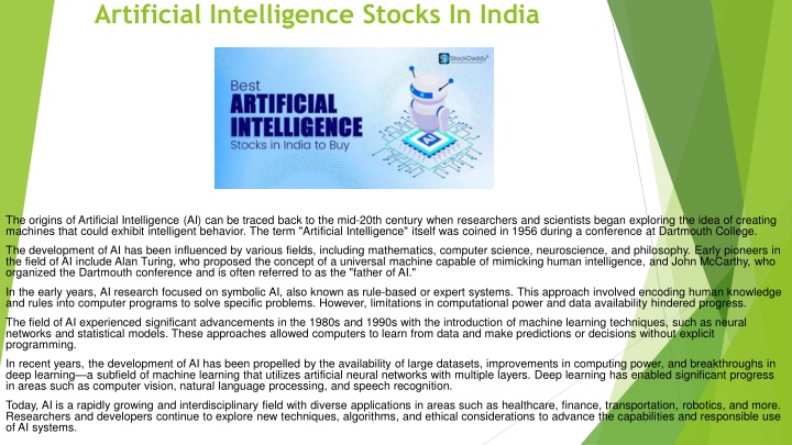 artificial intelligence stocks in india