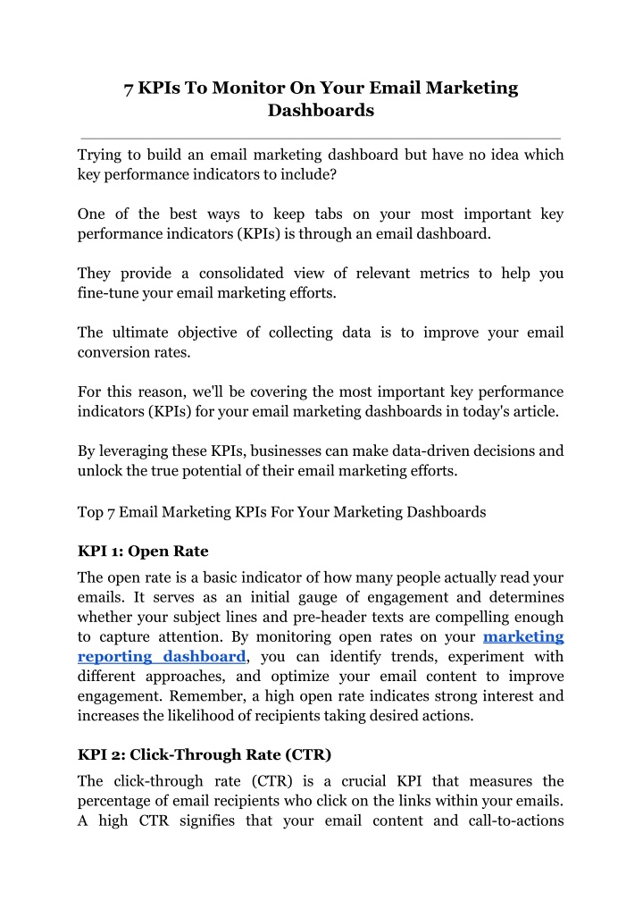 7 kpis to monitor on your email marketing